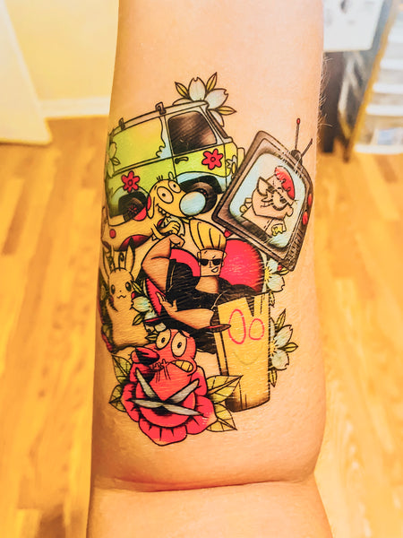90s Kid Half Sleeve tattoo – Itty Bits Designs